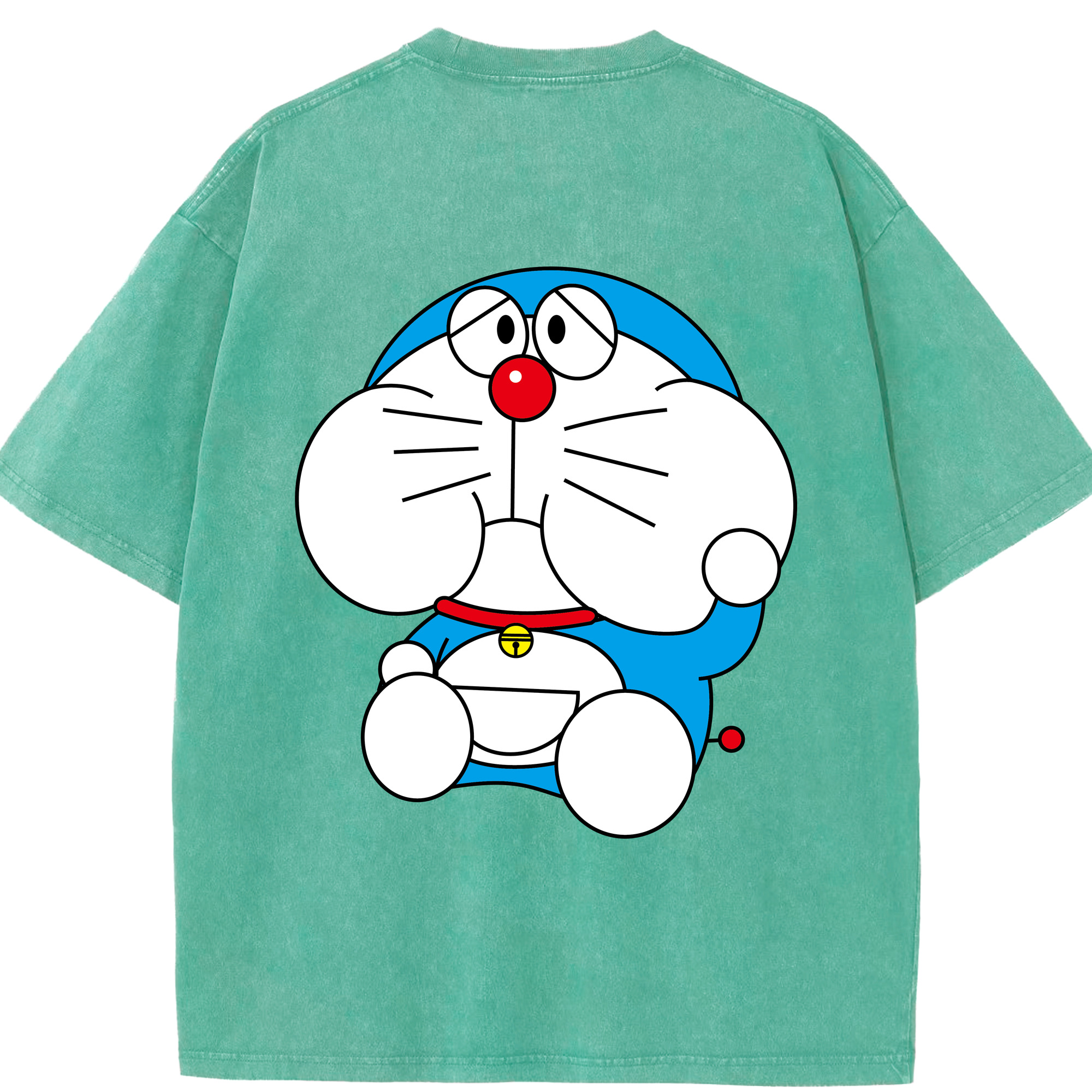 （画像用） ドラえもん Doraemon 綿100% ヴィンテージ風 半袖Tシャツ（背面プリント）